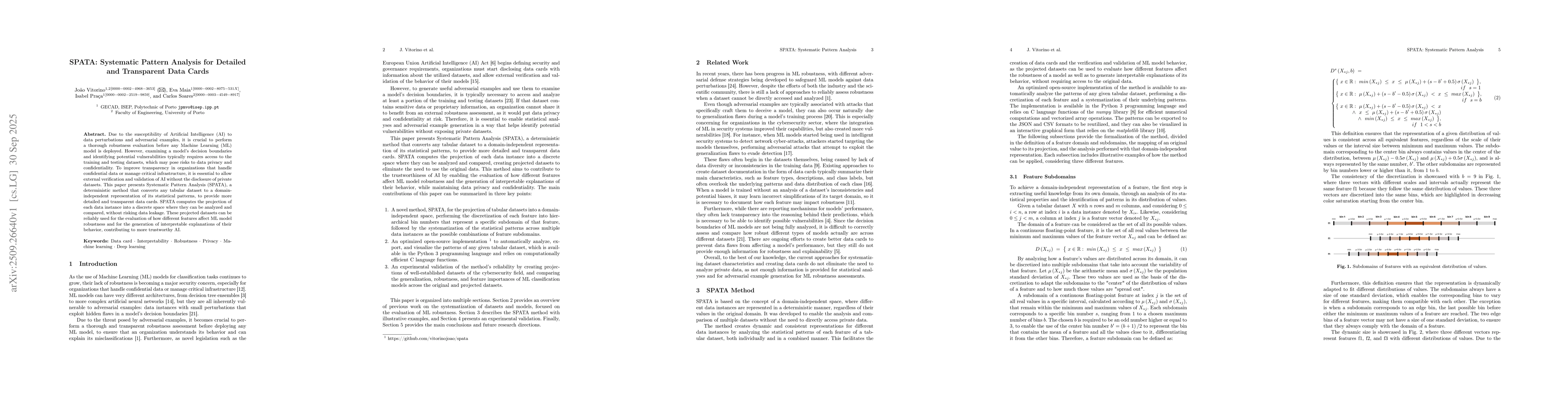 Thumbnail for SPATA: Systematic Pattern Analysis for Detailed and Transparent Data
  Cards