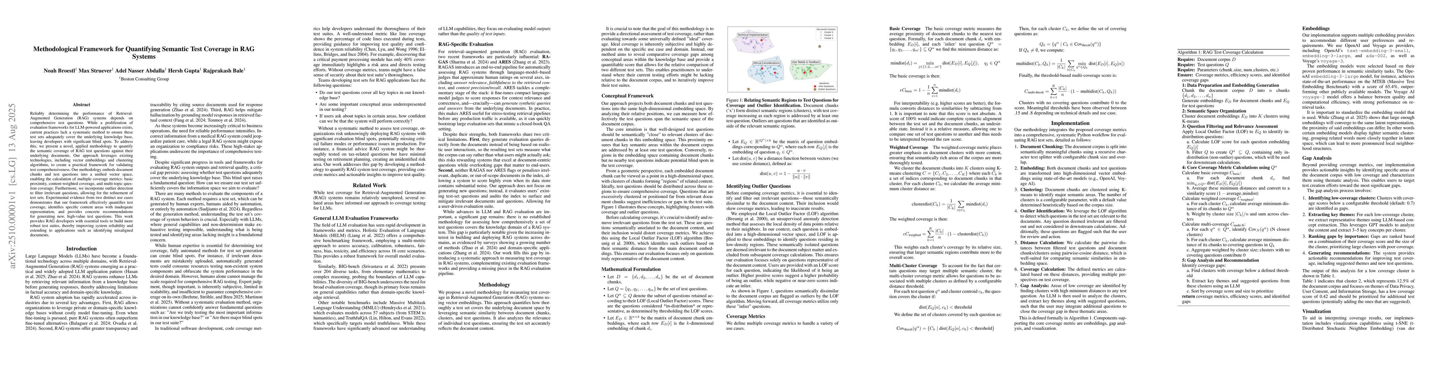 Thumbnail for Methodological Framework for Quantifying Semantic Test Coverage in RAG
  Systems