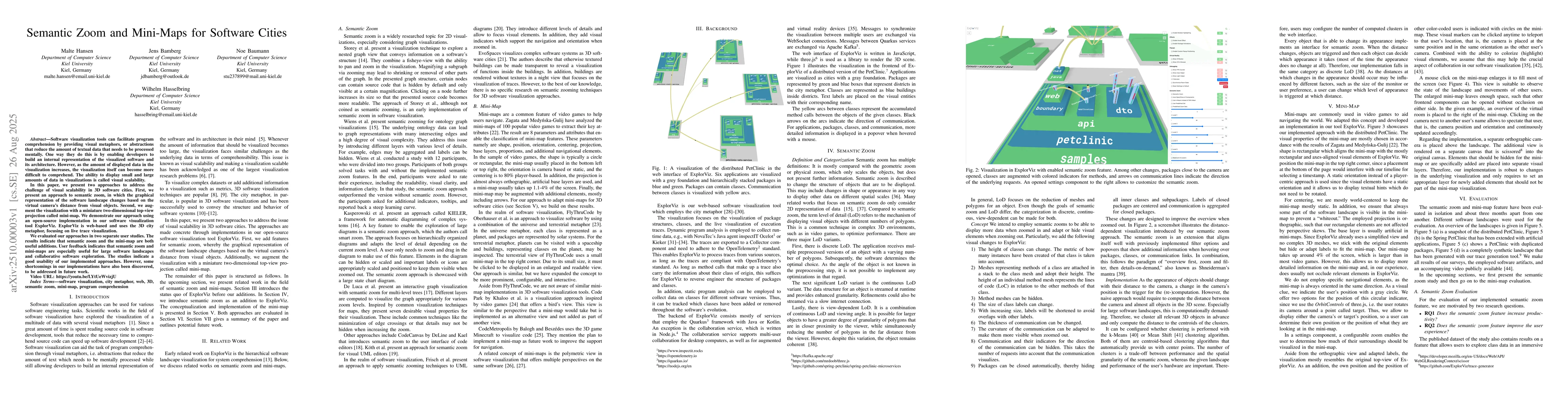 Thumbnail for Semantic Zoom and Mini-Maps for Software Cities