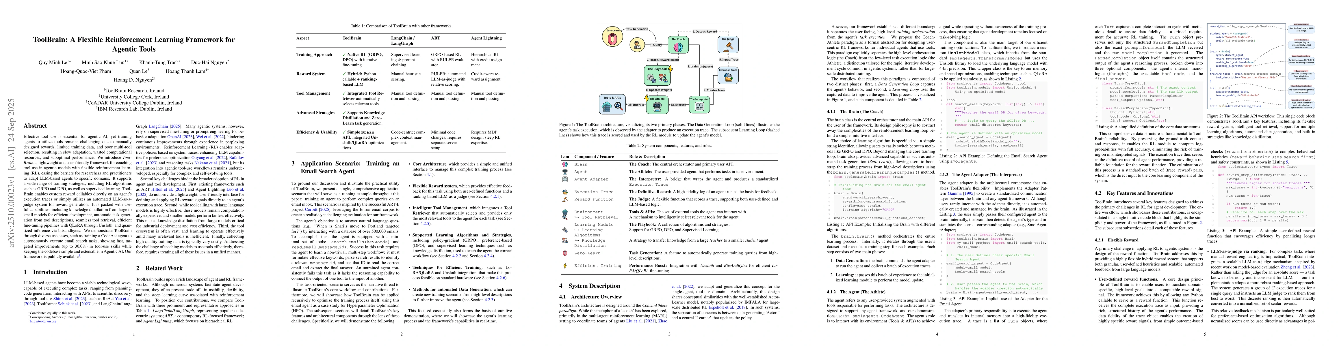 Thumbnail for ToolBrain: A Flexible Reinforcement Learning Framework for Agentic Tools