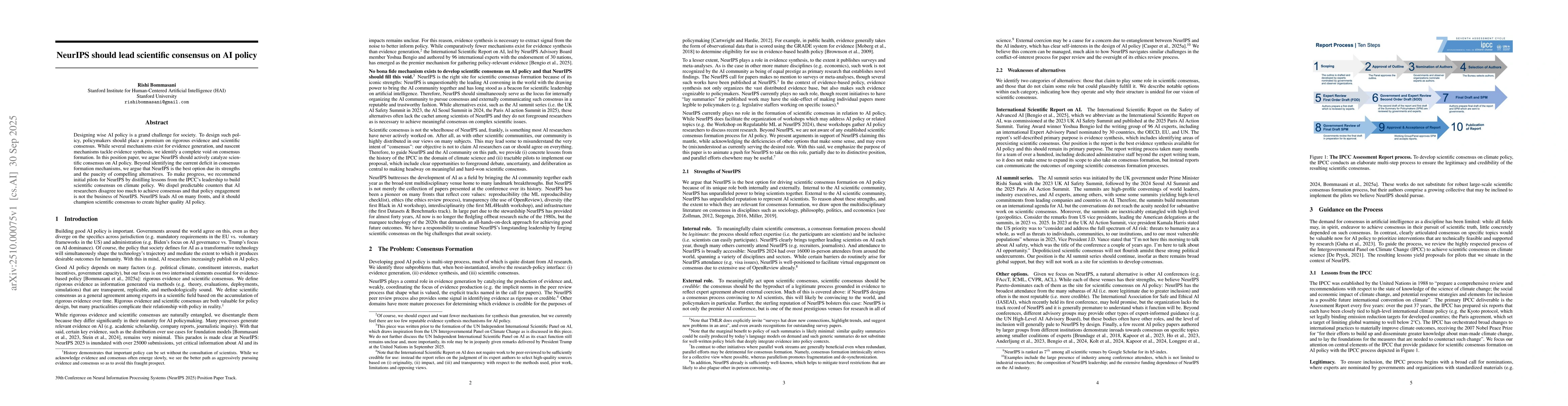 Thumbnail for NeurIPS should lead scientific consensus on AI policy