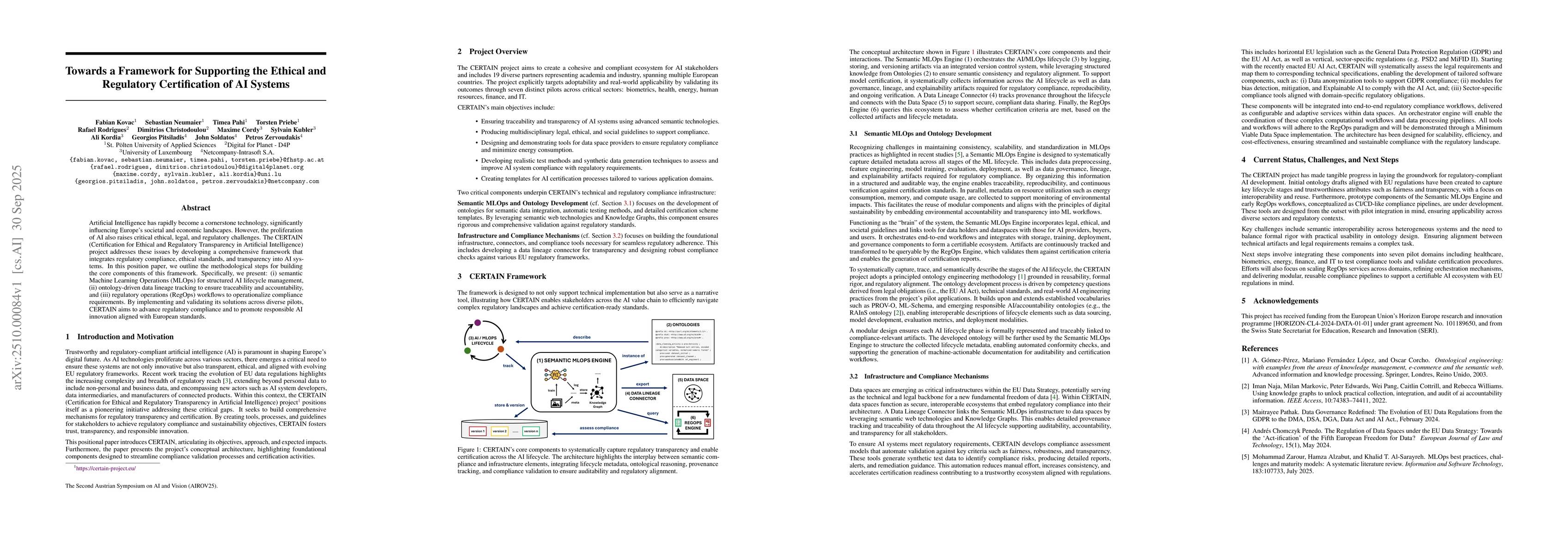 Thumbnail for Towards a Framework for Supporting the Ethical and Regulatory
  Certification of AI Systems