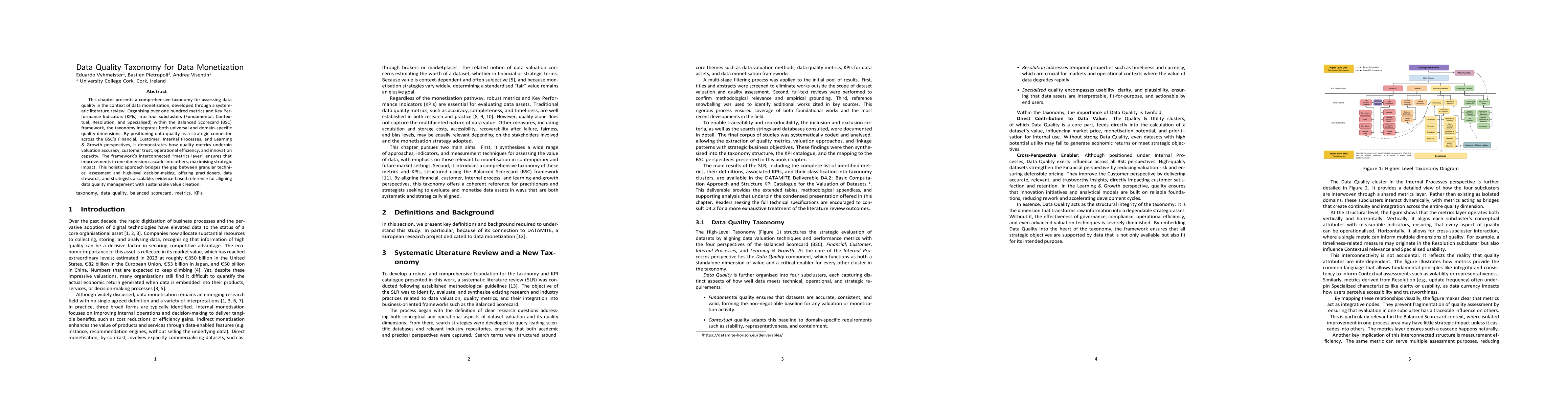 Thumbnail for Data Quality Taxonomy for Data Monetization