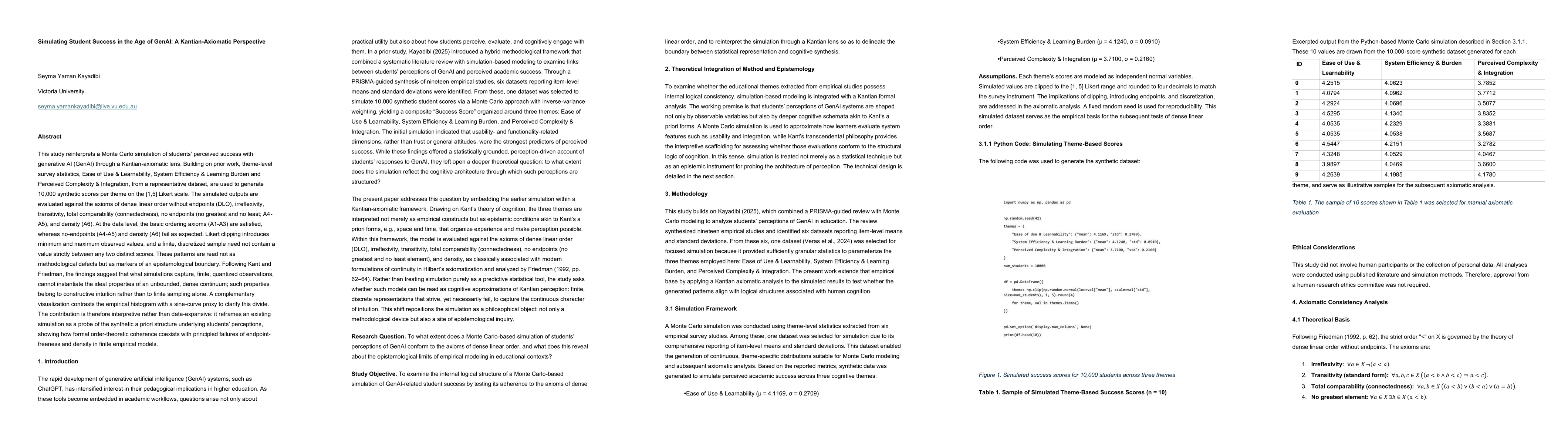 Thumbnail for Simulating Student Success in the Age of GenAI: A Kantian-Axiomatic
  Perspective