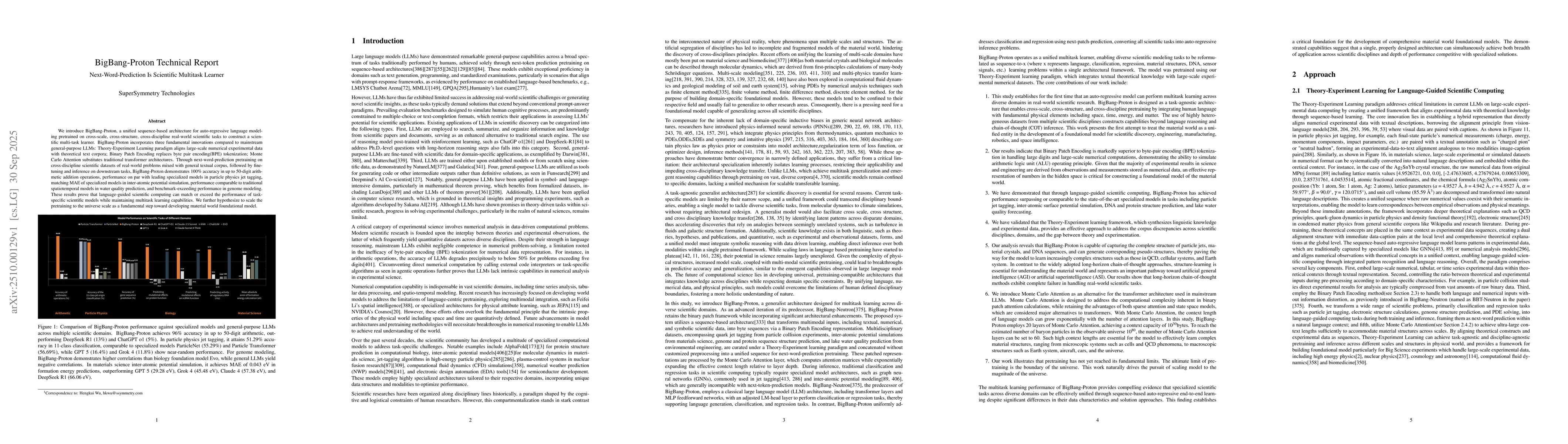 Thumbnail for BigBang-Proton Technical Report: Next-Word-Prediction is Scientific
  Multitask Learner