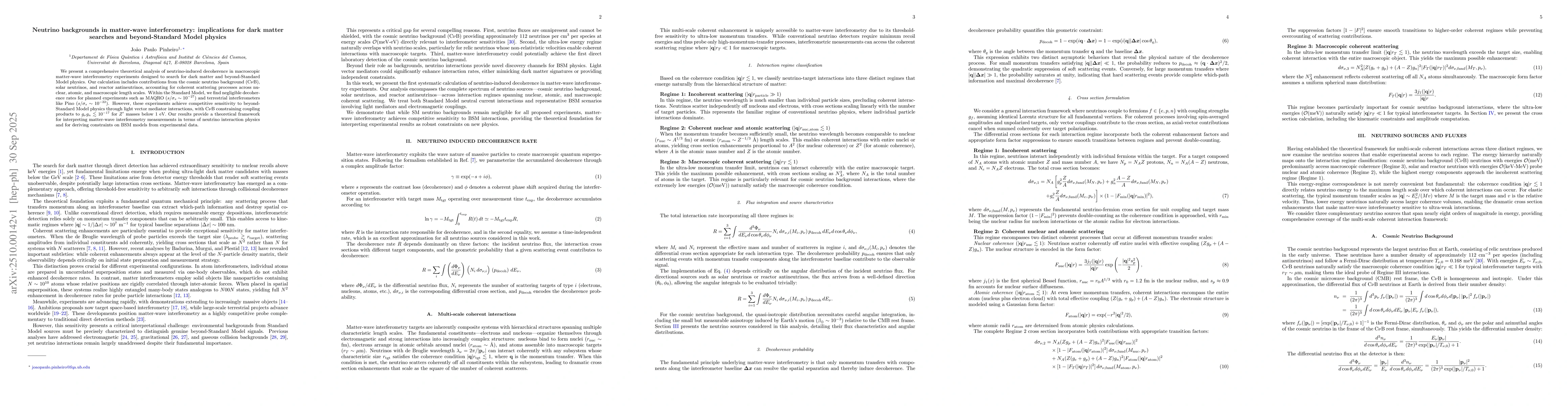 Thumbnail for Neutrino backgrounds in matter-wave interferometry: implications for
  dark matter searches and beyond-Standard Model physics