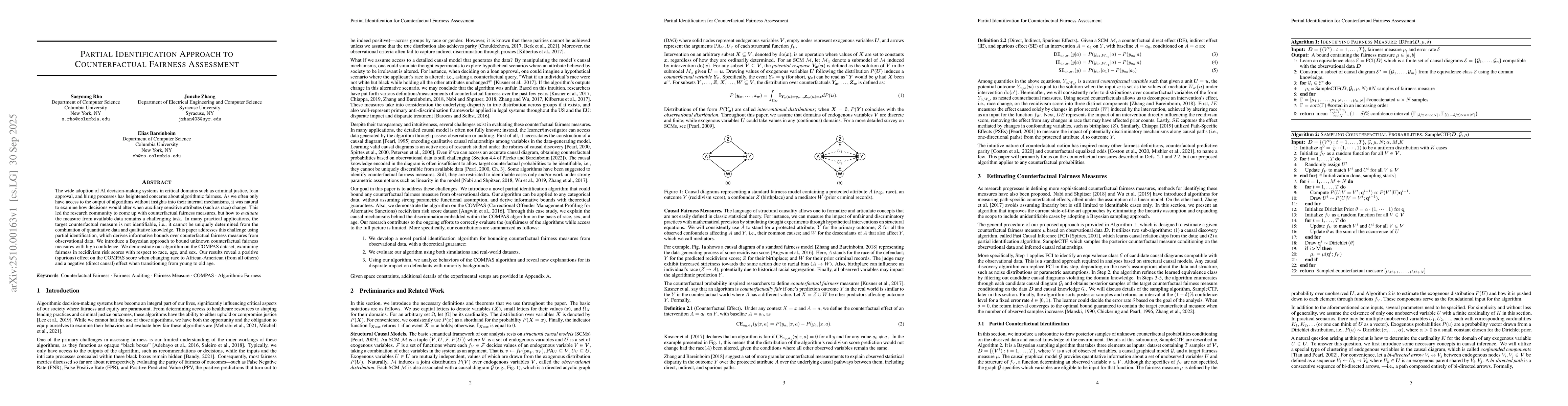 Thumbnail for Partial Identification Approach to Counterfactual Fairness Assessment