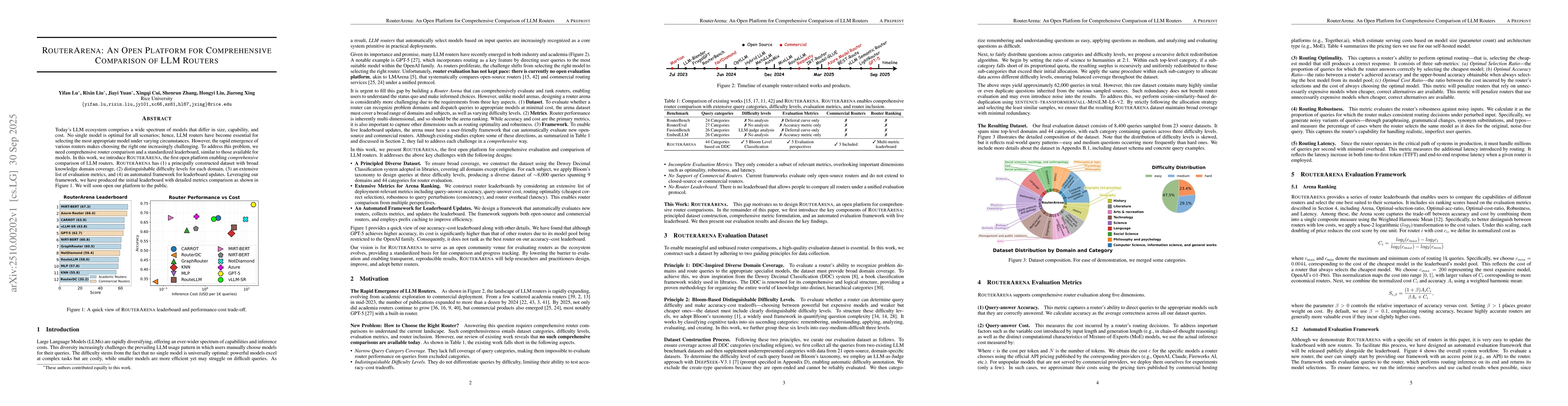 Thumbnail for RouterArena: An Open Platform for Comprehensive Comparison of LLM
  Routers