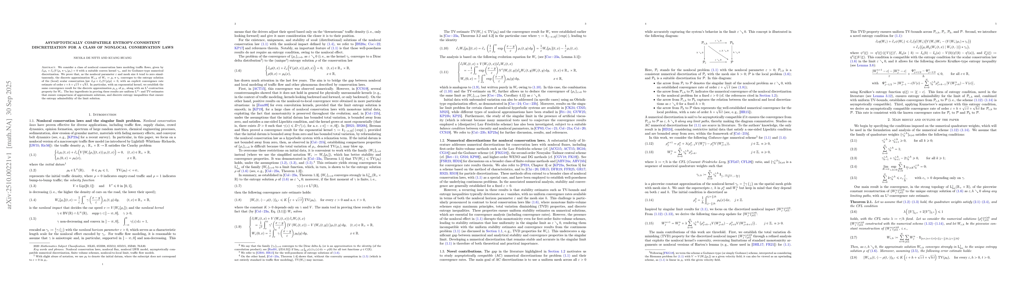 Thumbnail for Asymptotically compatible entropy-consistent discretization for a class
  of nonlocal conservation laws