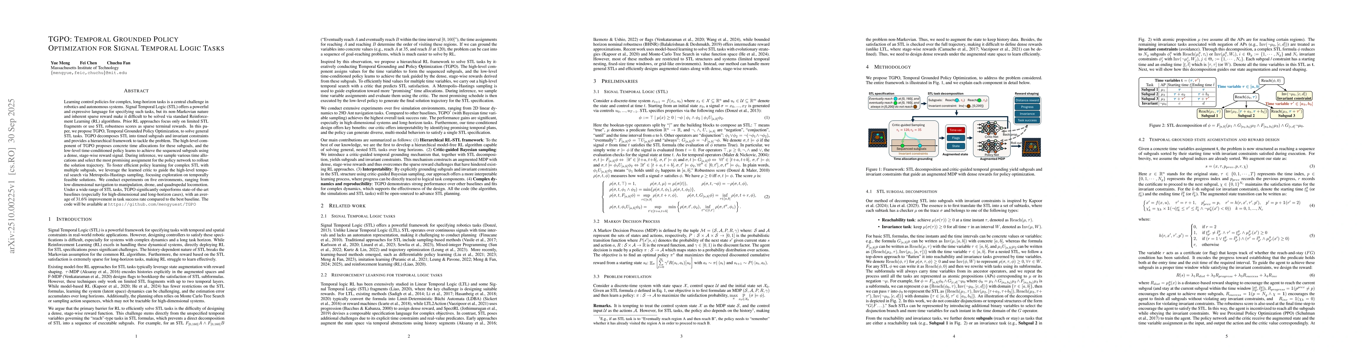 Thumbnail for TGPO: Temporal Grounded Policy Optimization for Signal Temporal Logic
  Tasks