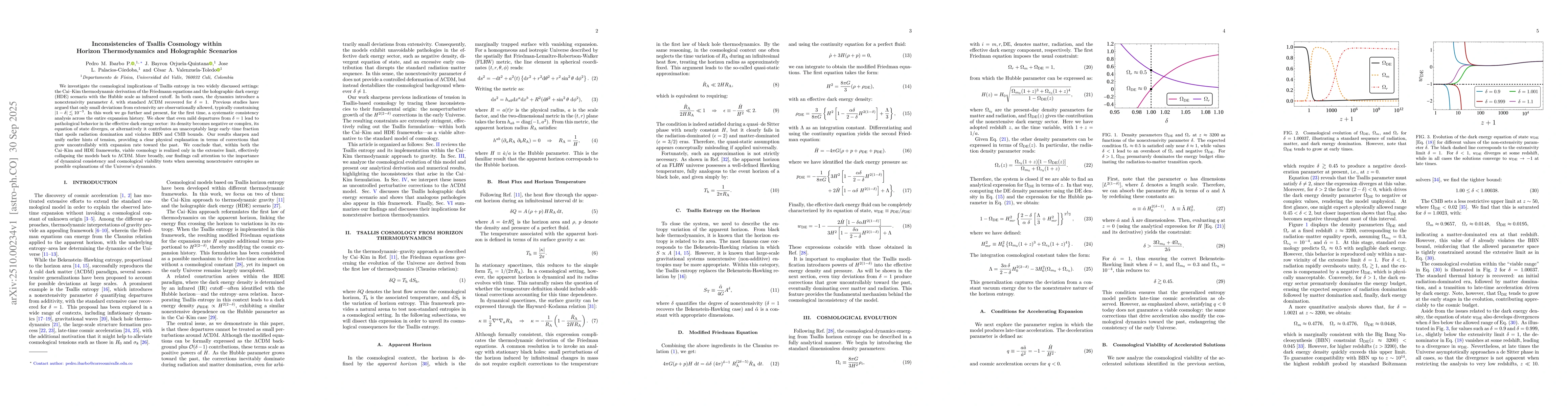 Thumbnail for Inconsistencies of Tsallis Cosmology within Horizon Thermodynamics and
  Holographic Scenarios