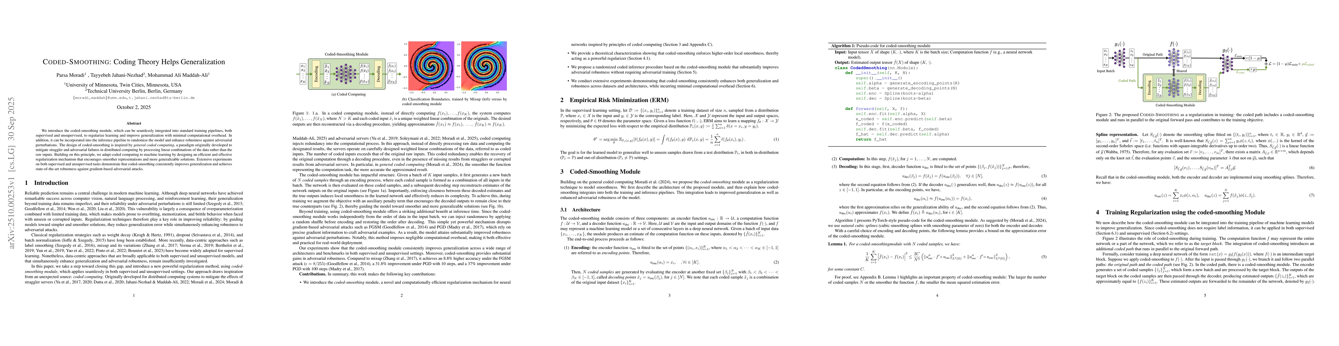 Thumbnail for CODED-SMOOTHING: Coding Theory Helps Generalization