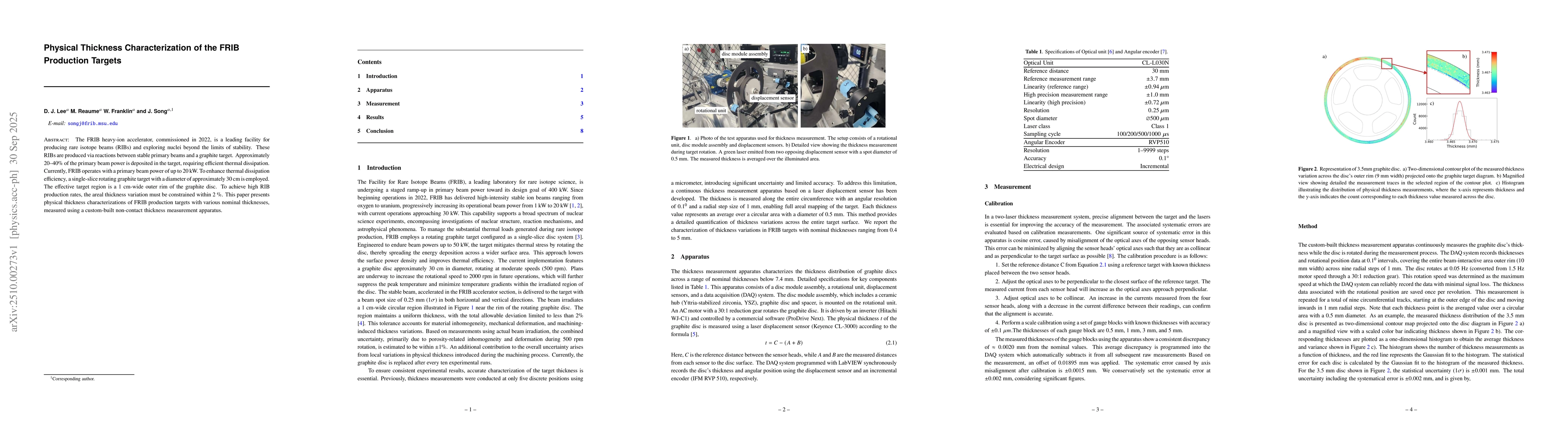 Thumbnail for Physical Thickness Characterization of the FRIB Production Targets