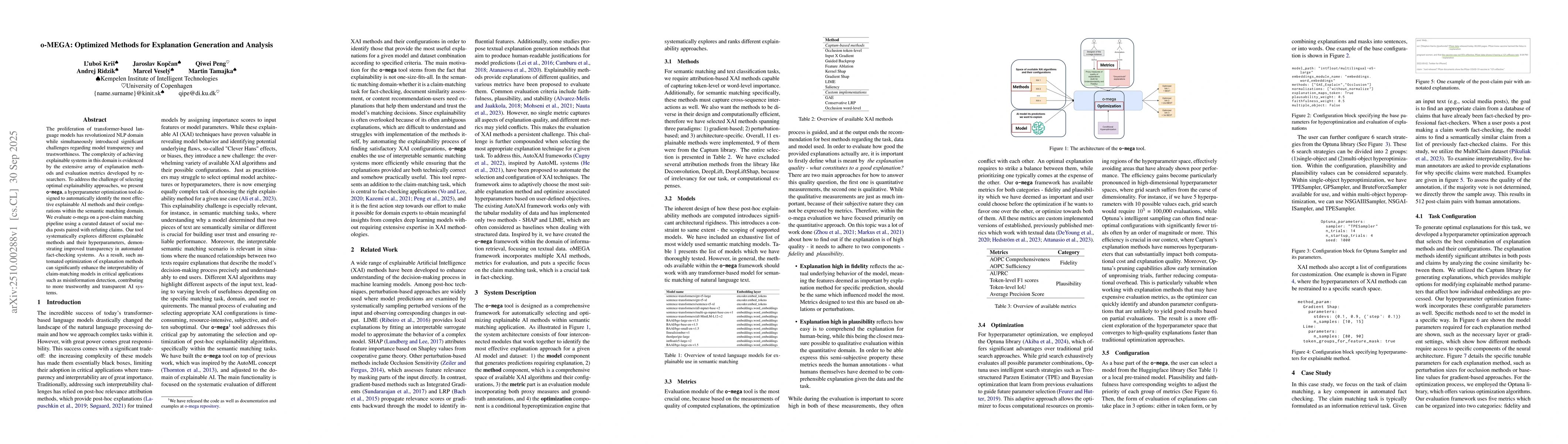 Thumbnail for o-MEGA: Optimized Methods for Explanation Generation and Analysis