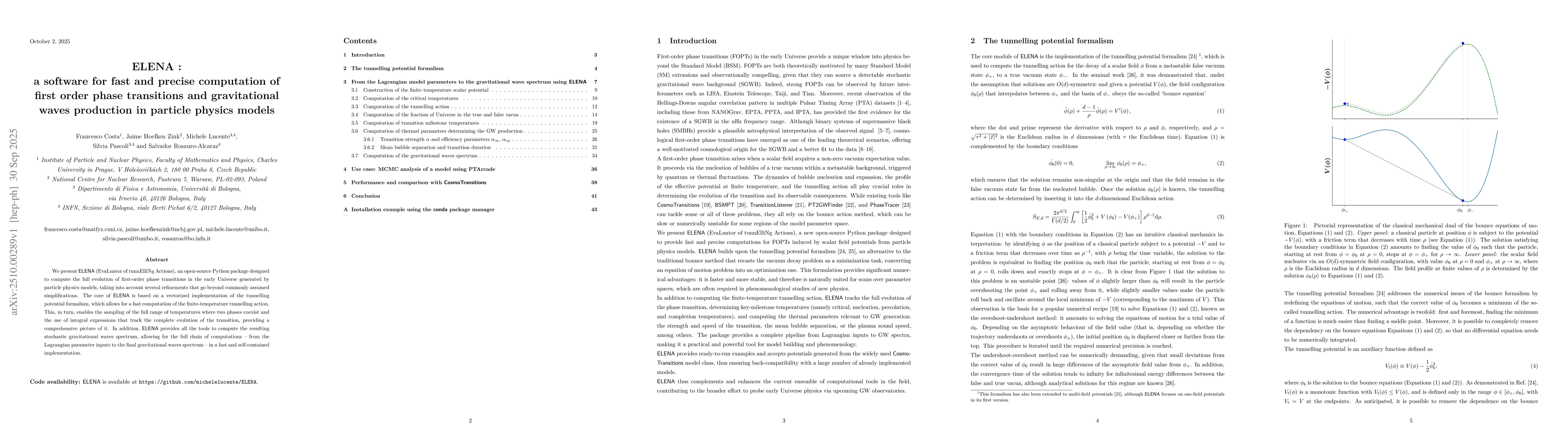 Thumbnail for ELENA: a software for fast and precise computation of first order phase
  transitions and gravitational waves production in particle physics models