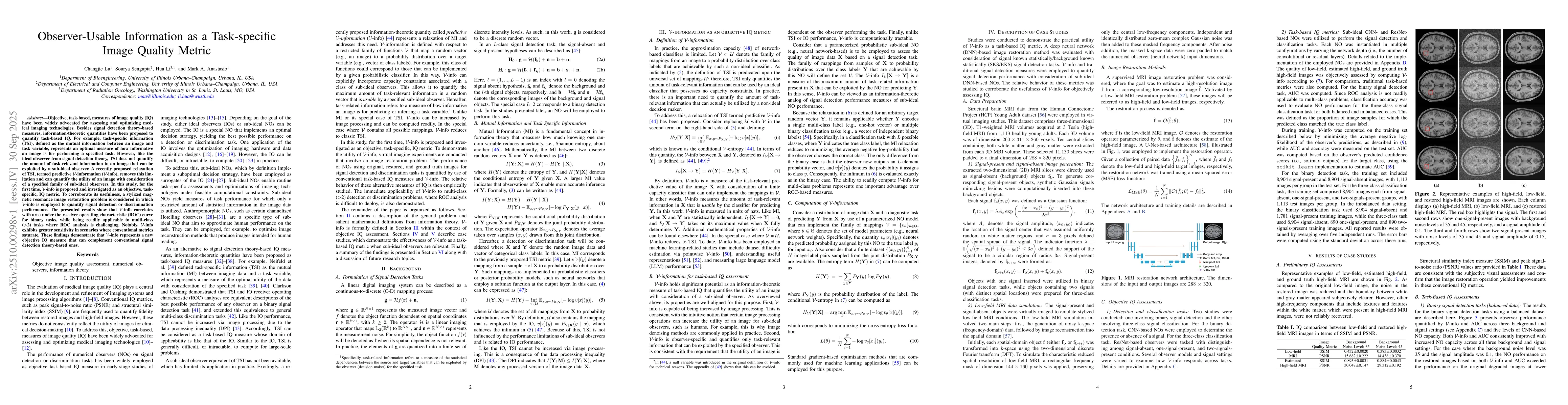 Thumbnail for Observer-Usable Information as a Task-specific Image Quality Metric