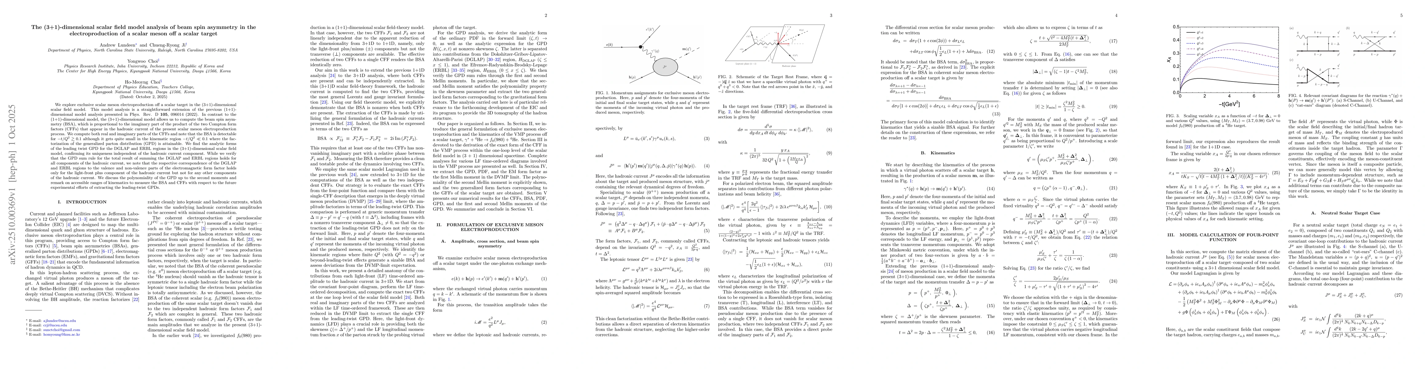 Thumbnail for The (3+1)-dimensional scalar field model analysis of beam spin asymmetry
  in the electroproduction of a scalar meson off a scalar target