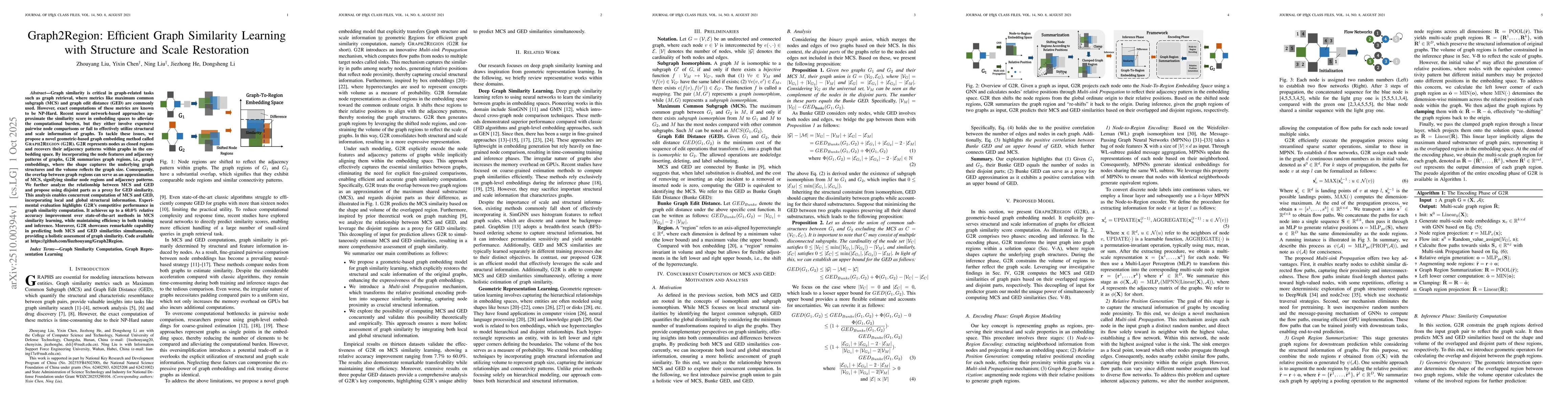 Thumbnail for Graph2Region: Efficient Graph Similarity Learning with Structure and
  Scale Restoration