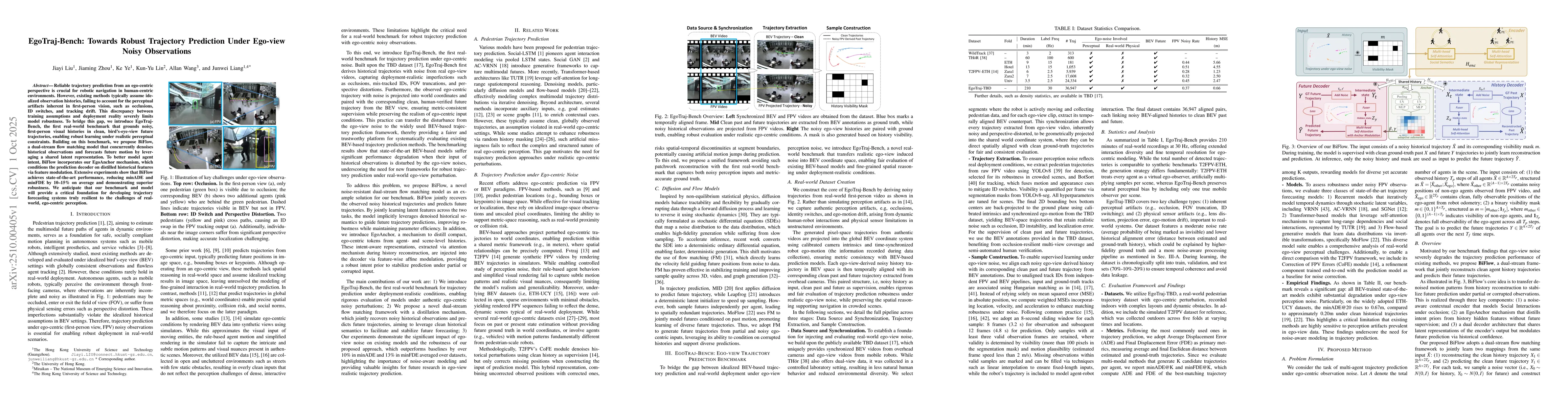 Thumbnail for EgoTraj-Bench: Towards Robust Trajectory Prediction Under Ego-view Noisy
  Observations