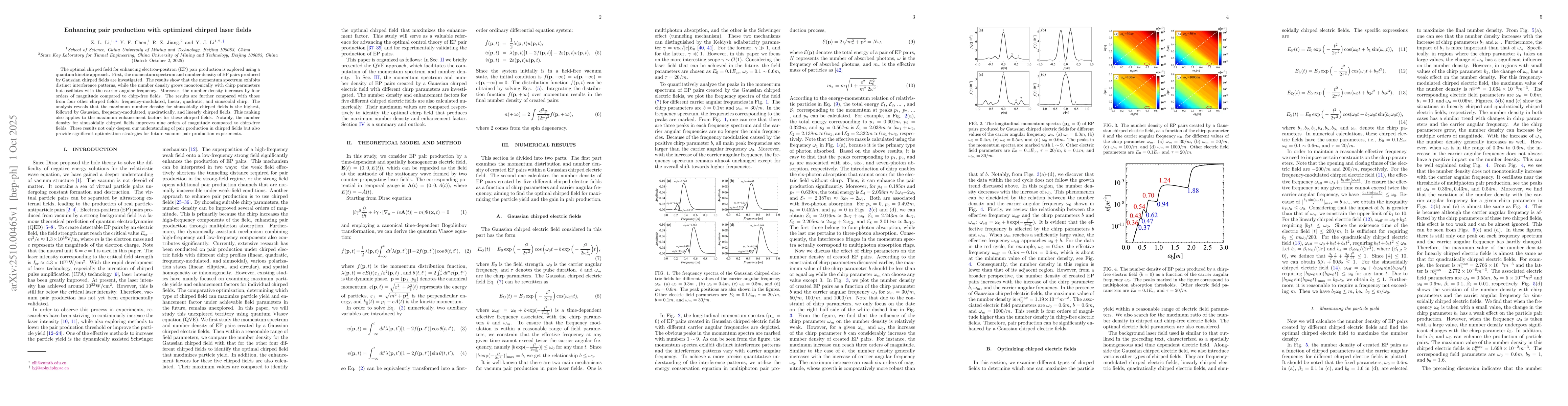 Thumbnail for Enhancing pair production with optimized chirped laser fields