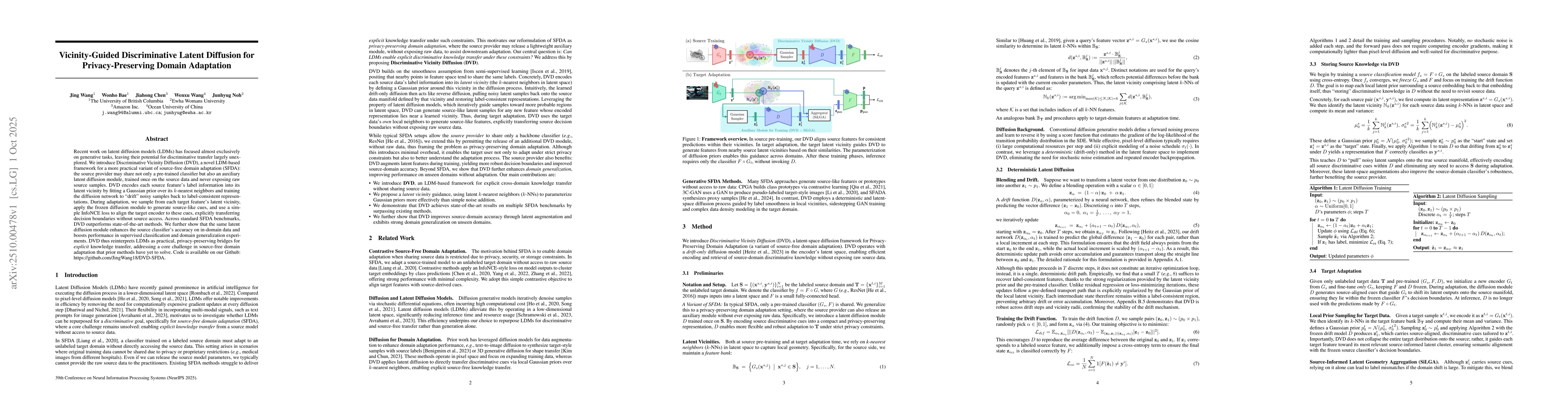 Thumbnail for Vicinity-Guided Discriminative Latent Diffusion for Privacy-Preserving
  Domain Adaptation