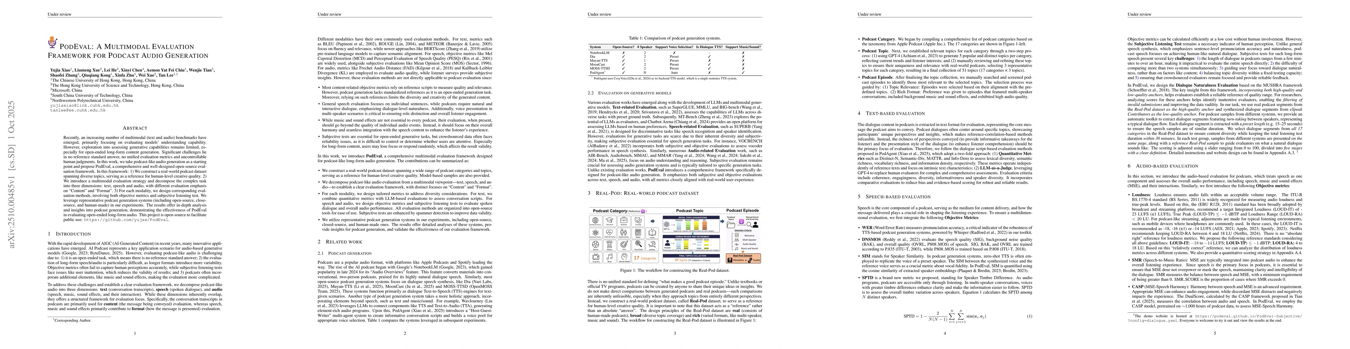 Thumbnail for PodEval: A Multimodal Evaluation Framework for Podcast Audio Generation