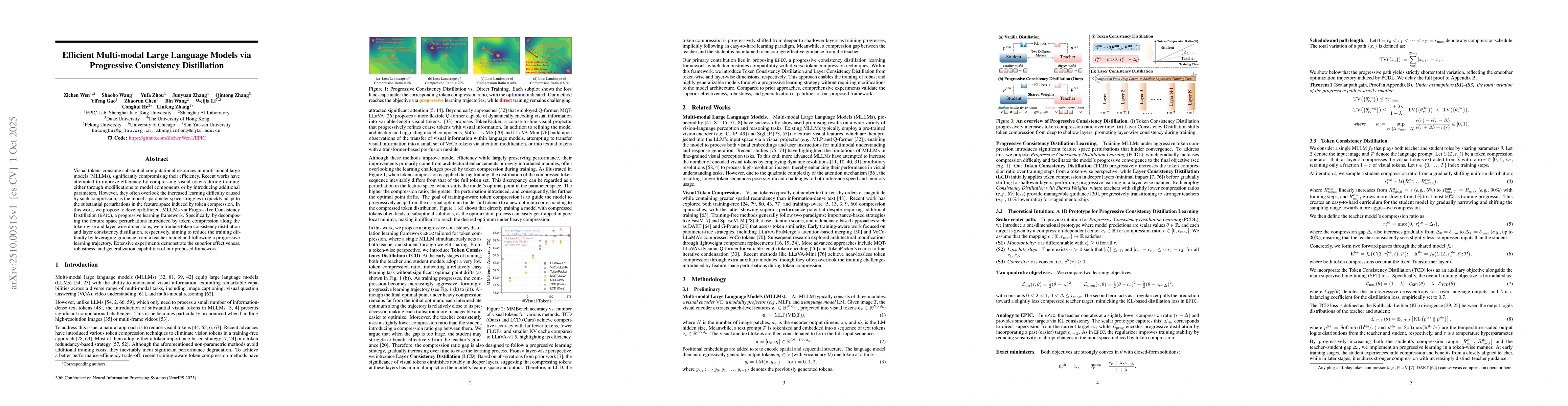 Thumbnail for Efficient Multi-modal Large Language Models via Progressive Consistency
  Distillation