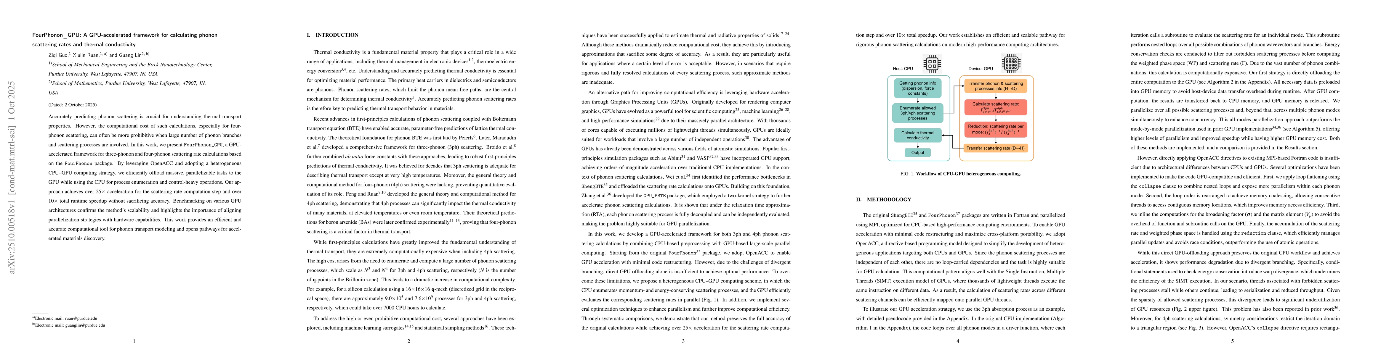 Thumbnail for FourPhonon_GPU: A GPU-accelerated framework for calculating phonon
  scattering rates and thermal conductivity