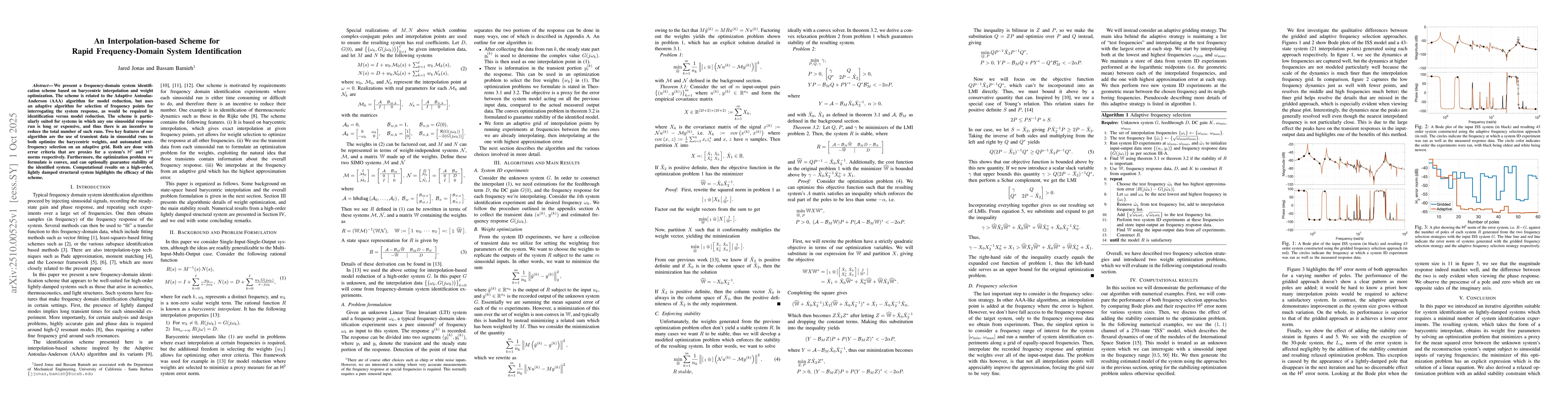 Thumbnail for An Interpolation-based Scheme for Rapid Frequency-Domain System
  Identification