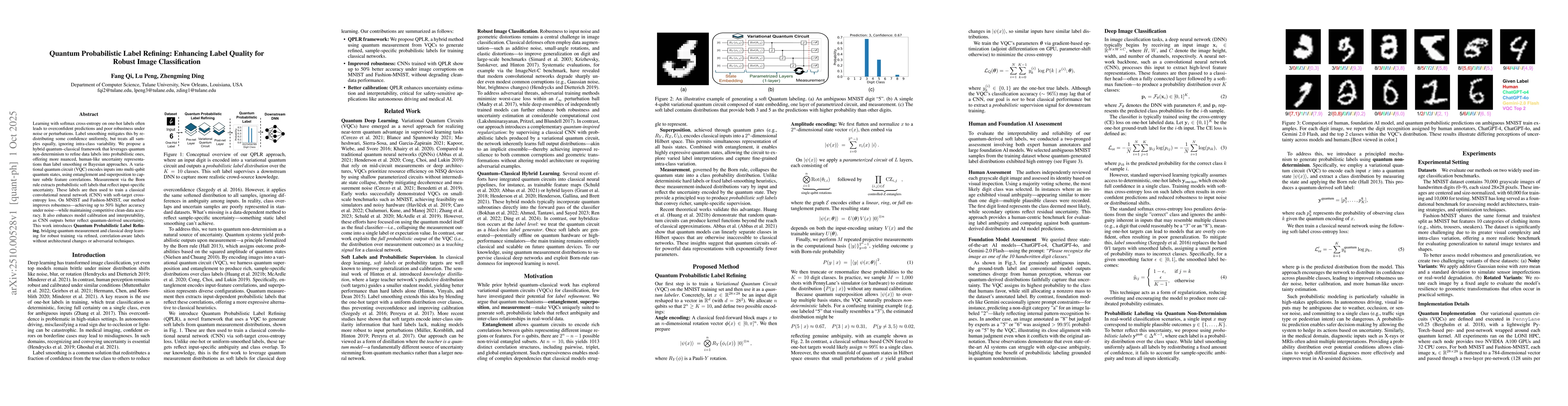 Thumbnail for Quantum Probabilistic Label Refining: Enhancing Label Quality for Robust
  Image Classification