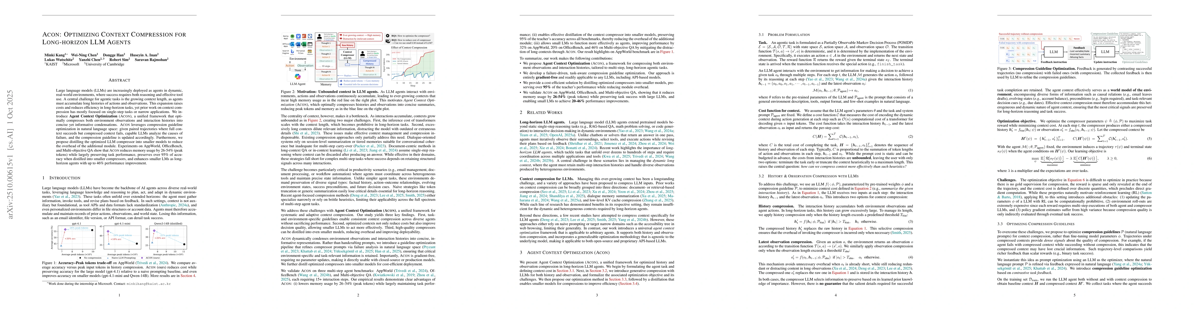 Thumbnail for ACON: Optimizing Context Compression for Long-horizon LLM Agents