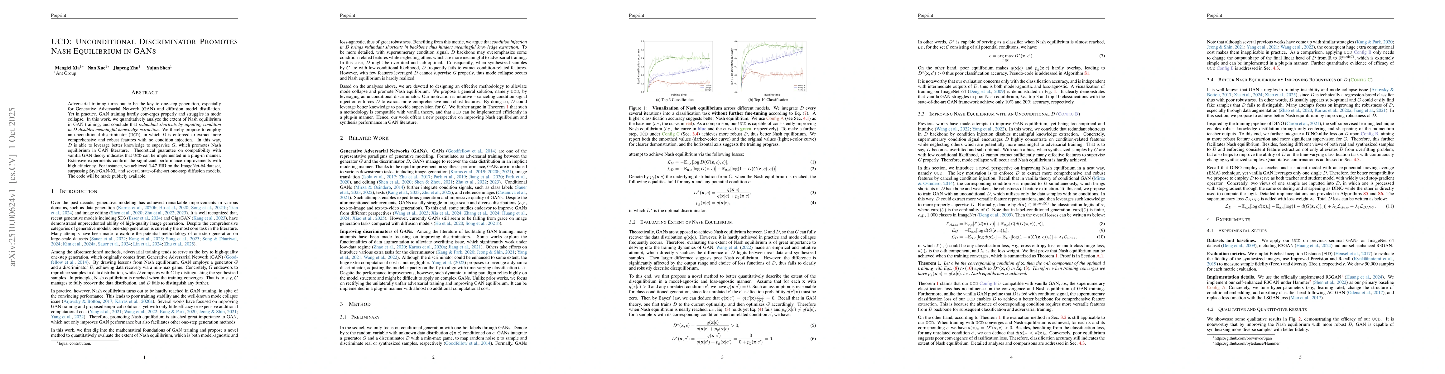 Thumbnail for UCD: Unconditional Discriminator Promotes Nash Equilibrium in GANs