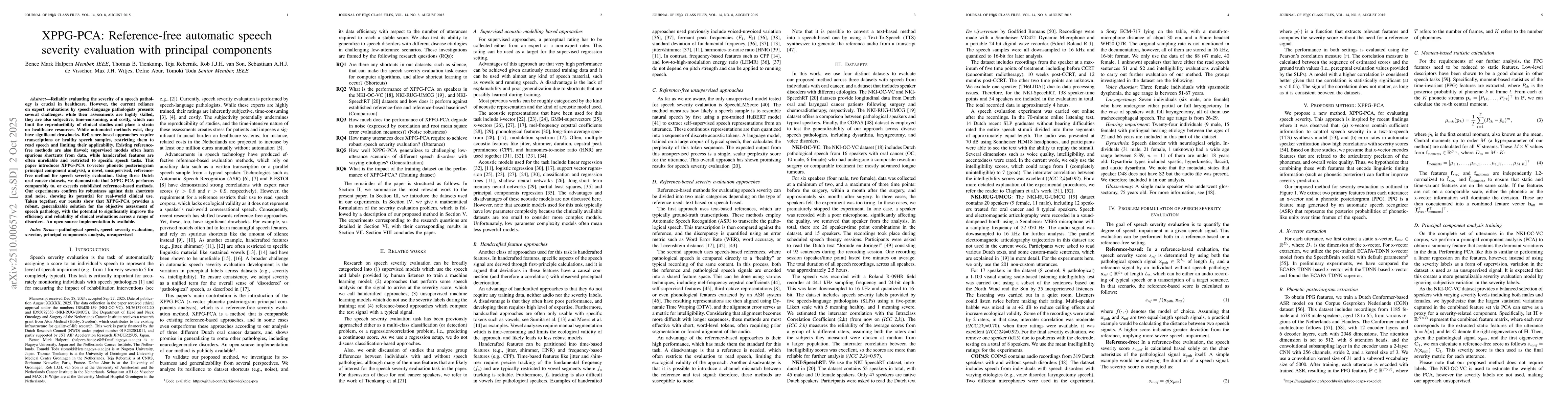 Thumbnail for XPPG-PCA: Reference-free automatic speech severity evaluation with
  principal components