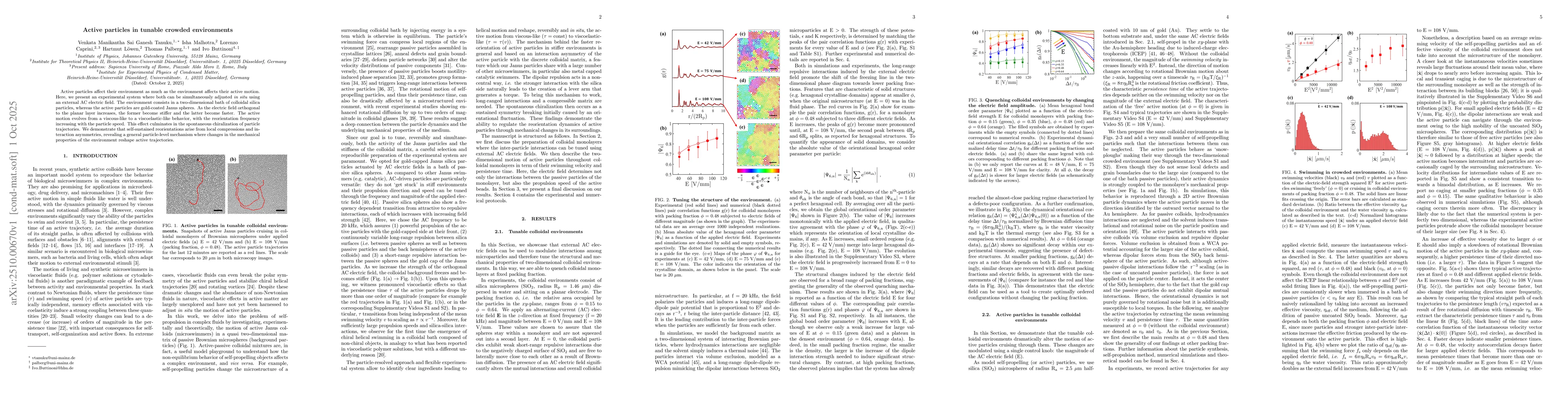 Thumbnail for Active particles in tunable crowded environments
