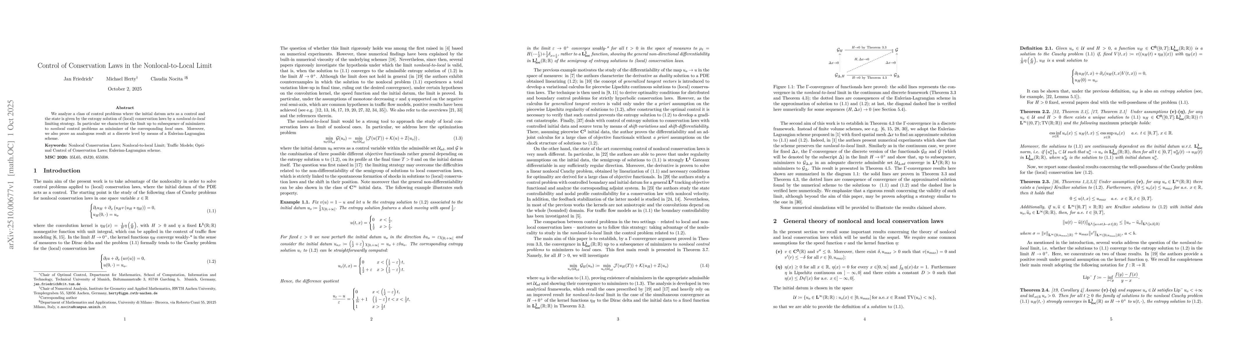 Thumbnail for Control of Conservation Laws in the Nonlocal-to-Local Limit
