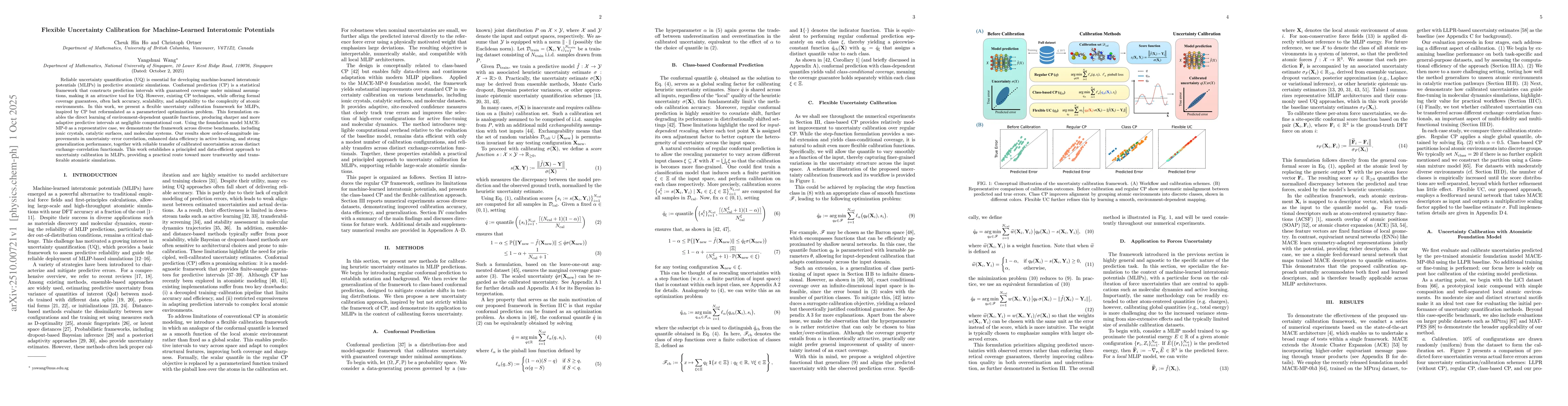 Thumbnail for Flexible Uncertainty Calibration for Machine-Learned Interatomic
  Potentials