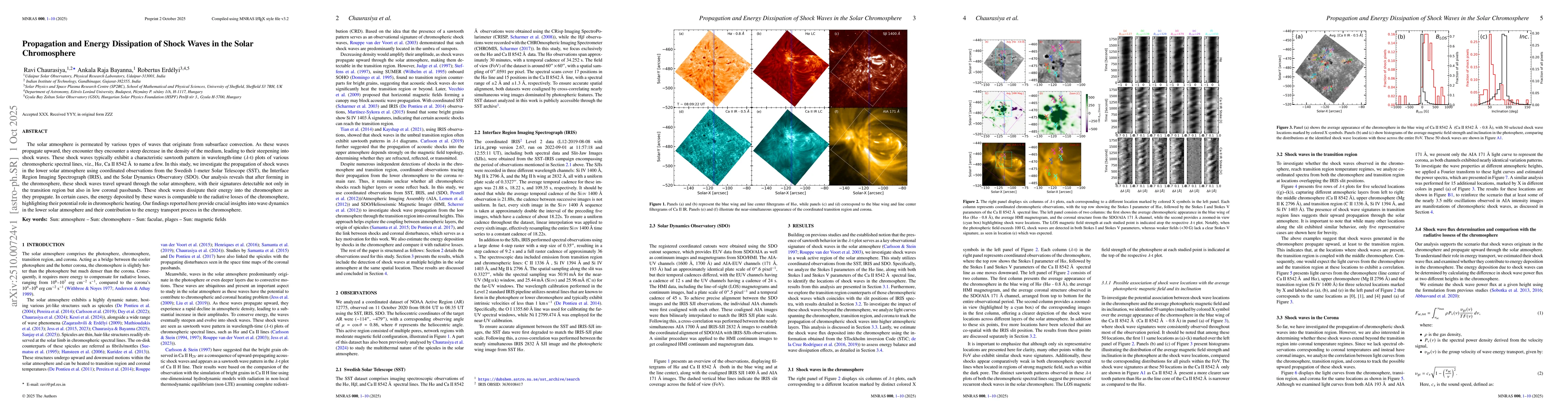Thumbnail for Propagation and Energy Dissipation of Shock Waves in the Solar
  Chromosphere