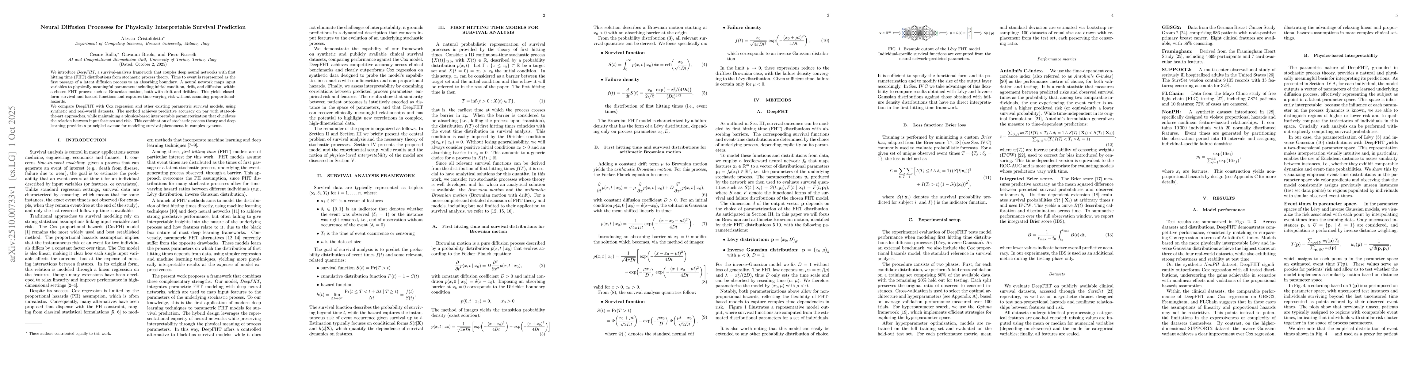 Thumbnail for Neural Diffusion Processes for Physically Interpretable Survival
  Prediction