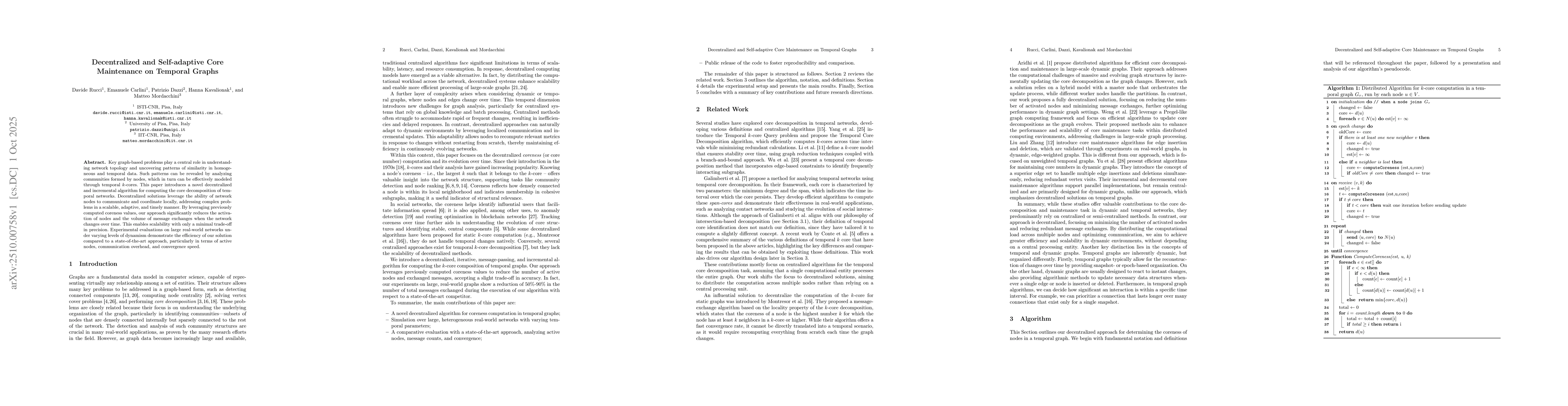 Thumbnail for Decentralized and Self-adaptive Core Maintenance on Temporal Graphs