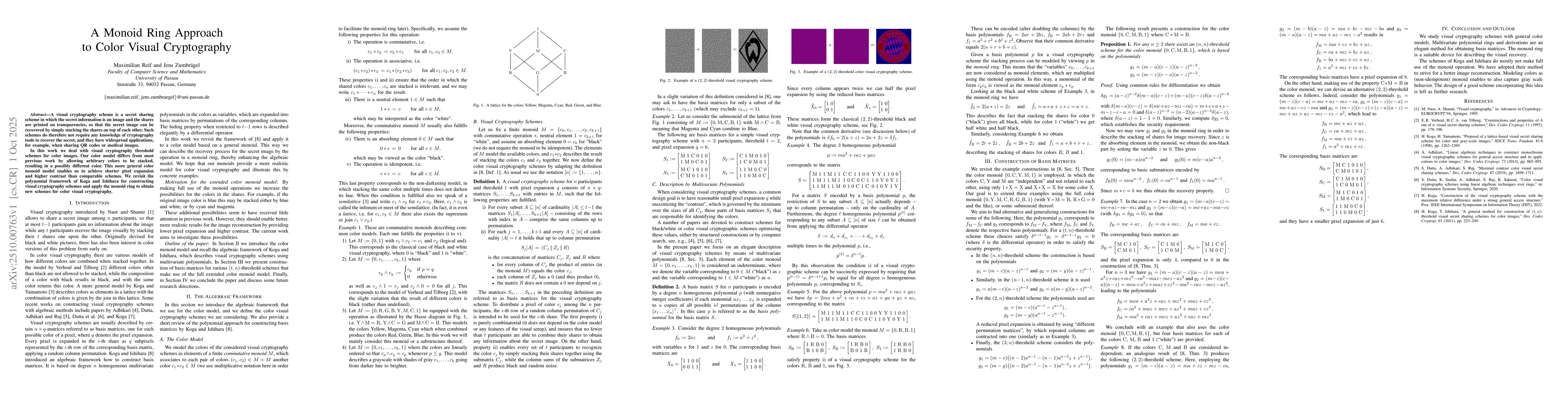 Thumbnail for A Monoid Ring Approach to Color Visual Cryptography