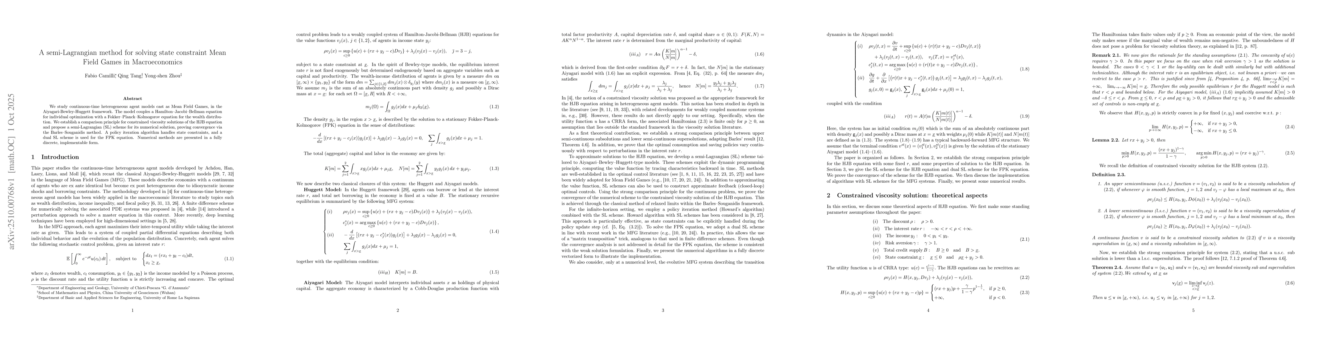 Thumbnail for A semi-Lagrangian method for solving state constraint Mean Field Games
  in Macroeconomics