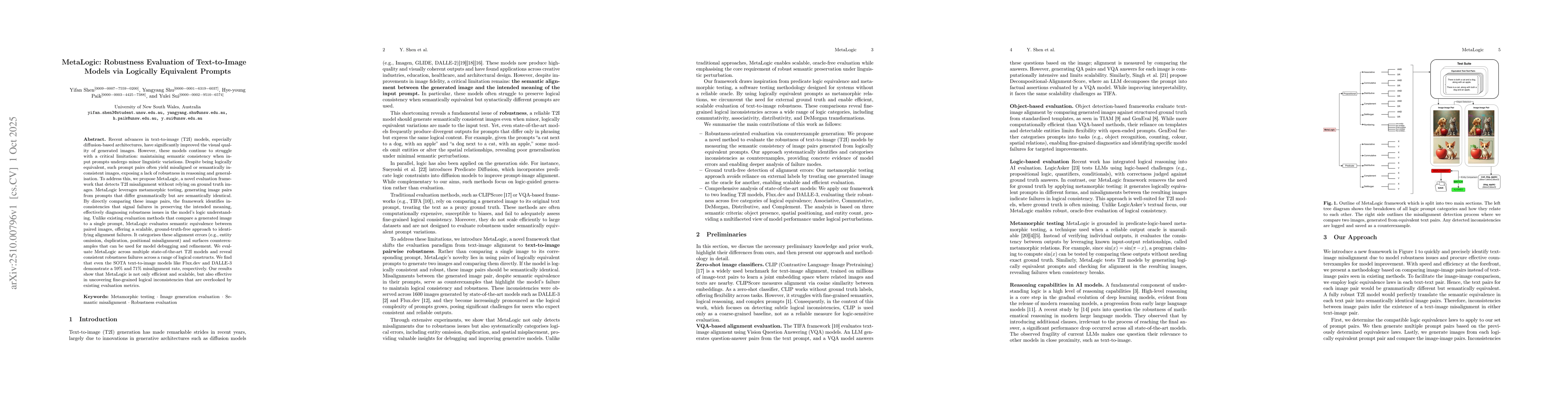 Thumbnail for MetaLogic: Robustness Evaluation of Text-to-Image Models via Logically
  Equivalent Prompts