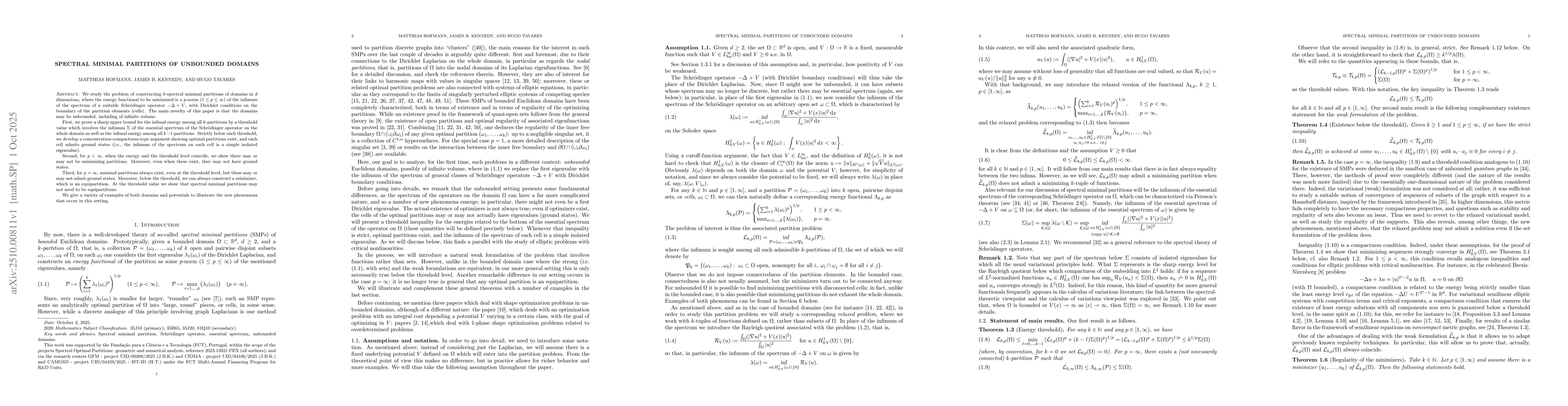 Thumbnail for Spectral minimal partitions of unbounded domains