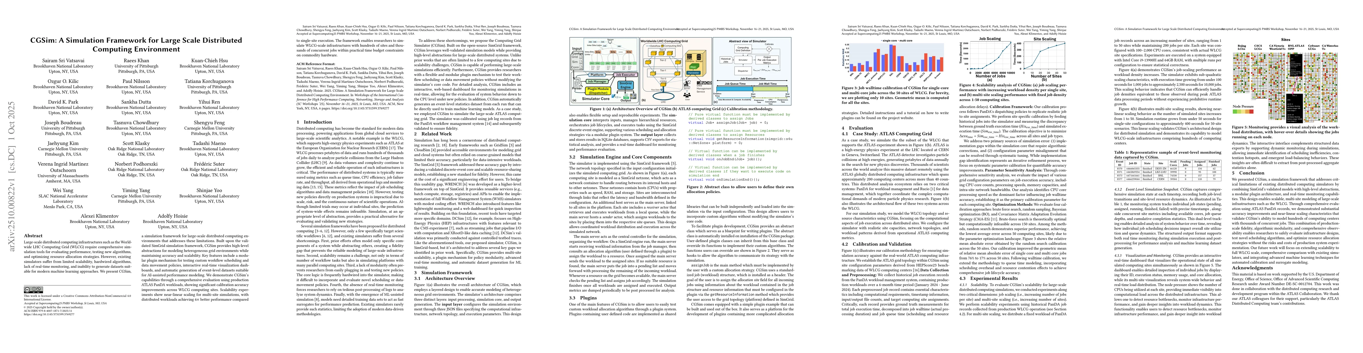 Thumbnail for CGSim: A Simulation Framework for Large Scale Distributed Computing
  Environment
