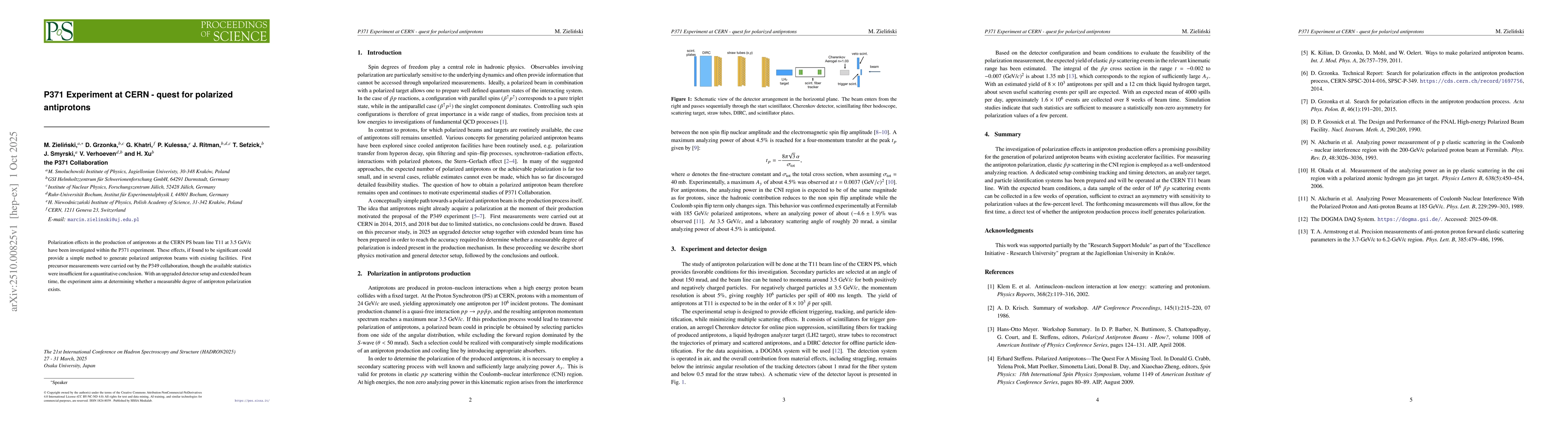 Thumbnail for P371 Experiment at CERN -- quest for polarized antiprotons