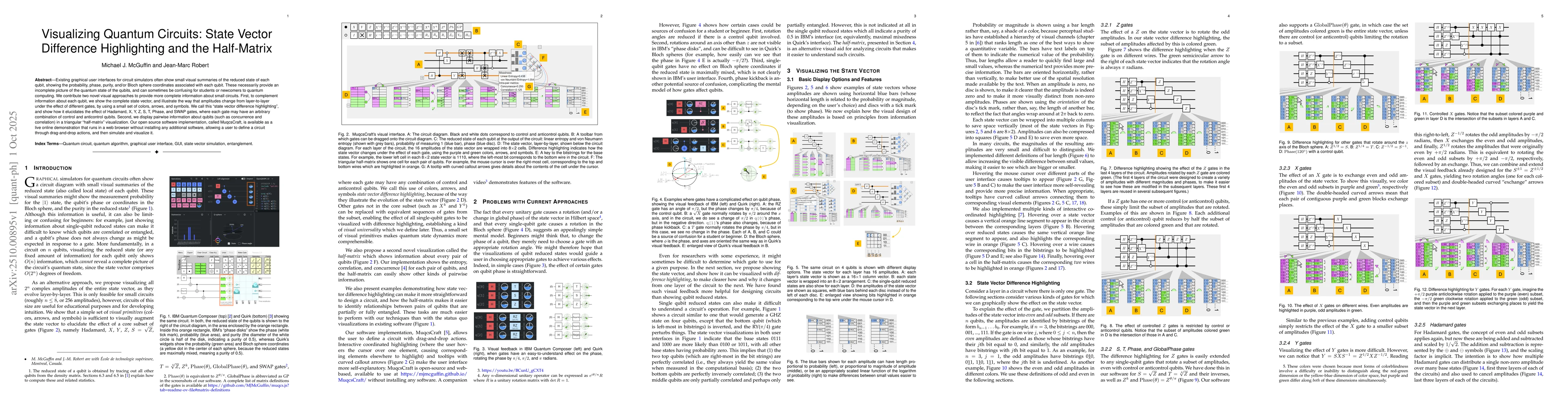 Thumbnail for Visualizing Quantum Circuits: State Vector Difference Highlighting and
  the Half-Matrix