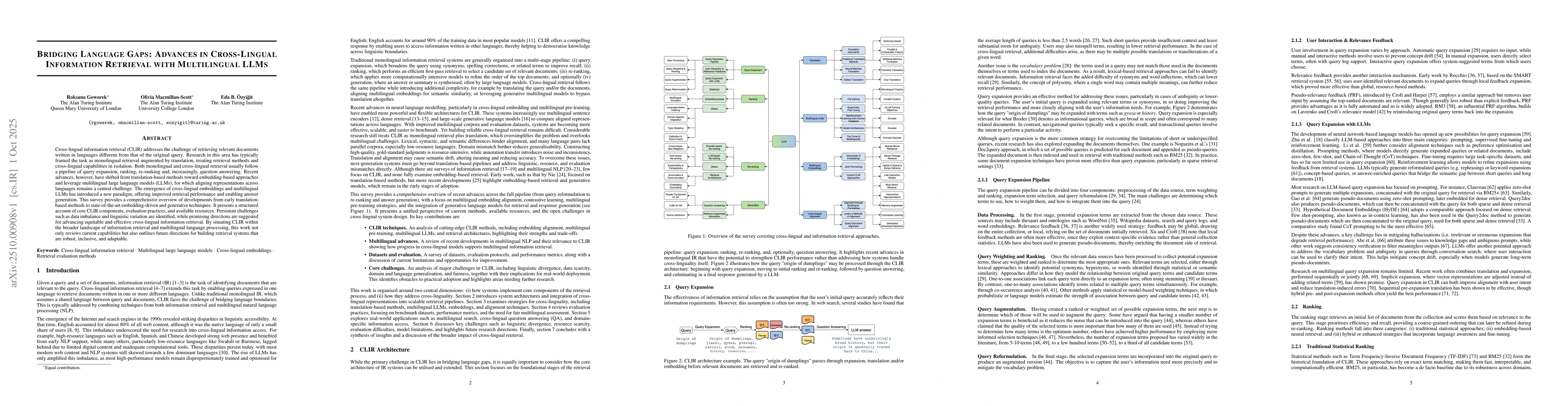 Thumbnail for Bridging Language Gaps: Advances in Cross-Lingual Information Retrieval
  with Multilingual LLMs