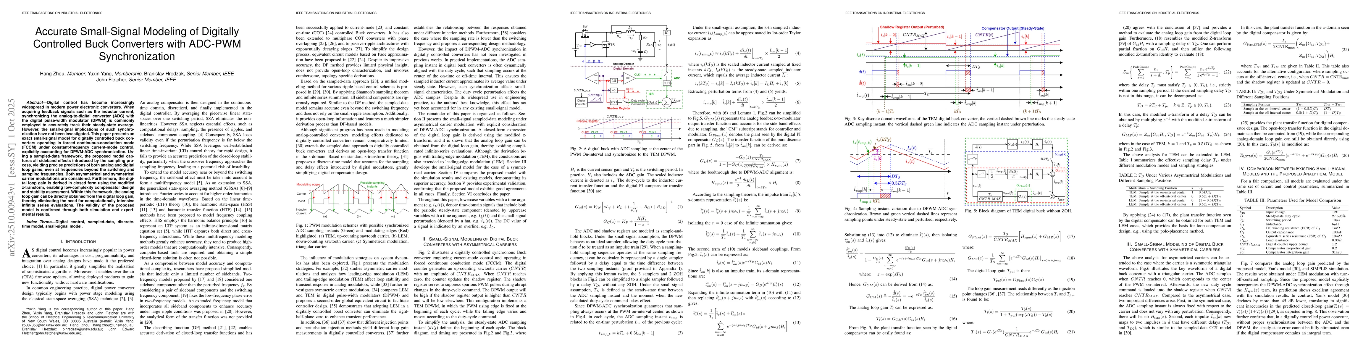 Thumbnail for Accurate Small-Signal Modeling of Digitally Controlled Buck Converters
  with ADC-PWM Synchronization