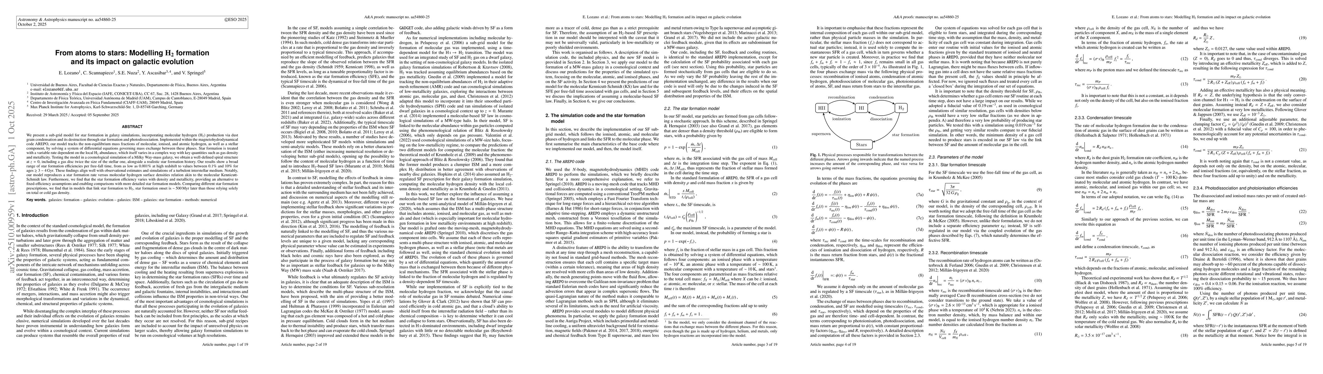 Thumbnail for From atoms to stars: Modelling $\mathrm{H}_2$ formation and its impact
  on galactic evolution