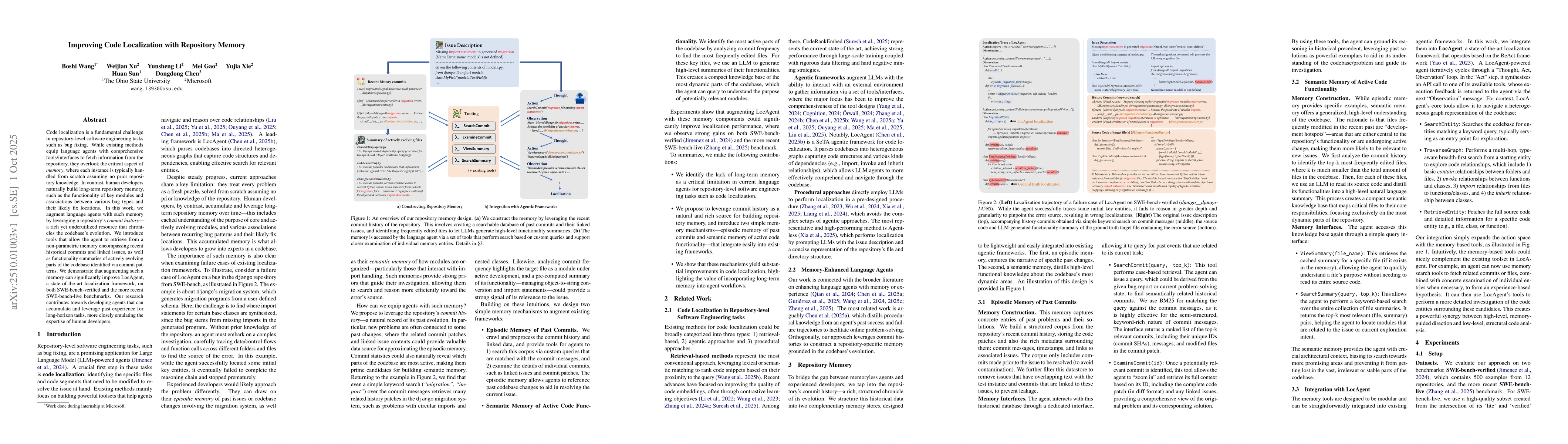 Thumbnail for Improving Code Localization with Repository Memory